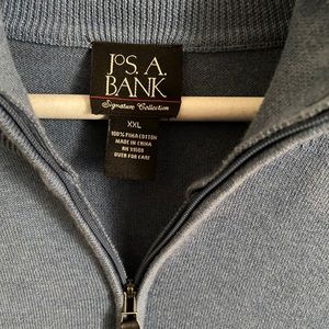 Jos A Bank 1/4 Zip Pullover Mock Neck Sweater
